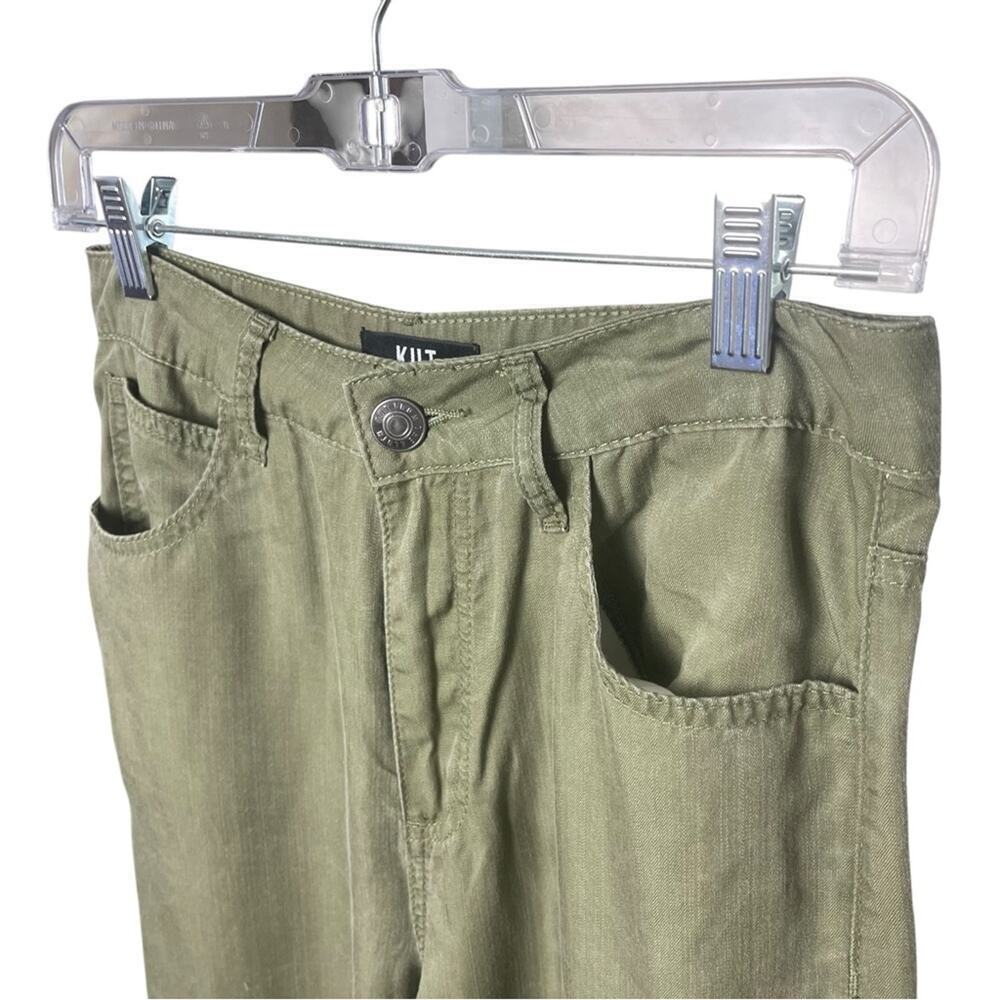 KUT Charlotte Wide Leg Cargo Pants, Khaki, Street Style, Weekend, Urban Casual 0 - Picture 7 of 11